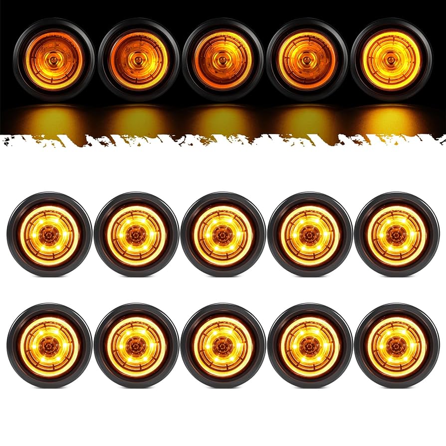 Amazon.com: Partsam 10Pcs 2.5 inch Amber 10LED Strobe Lights